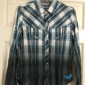 Rock and Roll Cowgirl Ladies Button Up